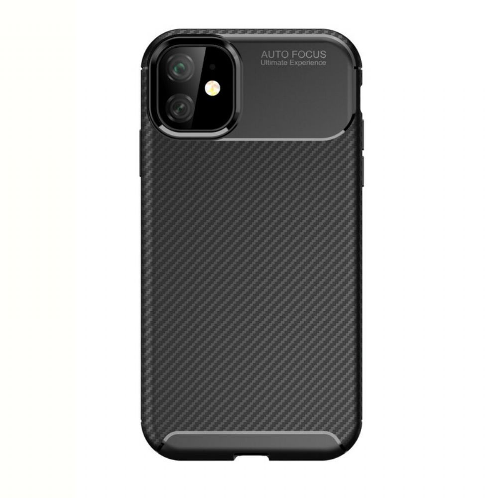 Hülle Für iPhone 11 Flexible Kohlefaserstruktur