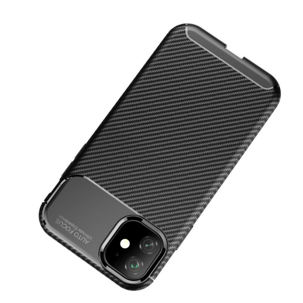 Hülle Für iPhone 11 Flexible Kohlefaserstruktur