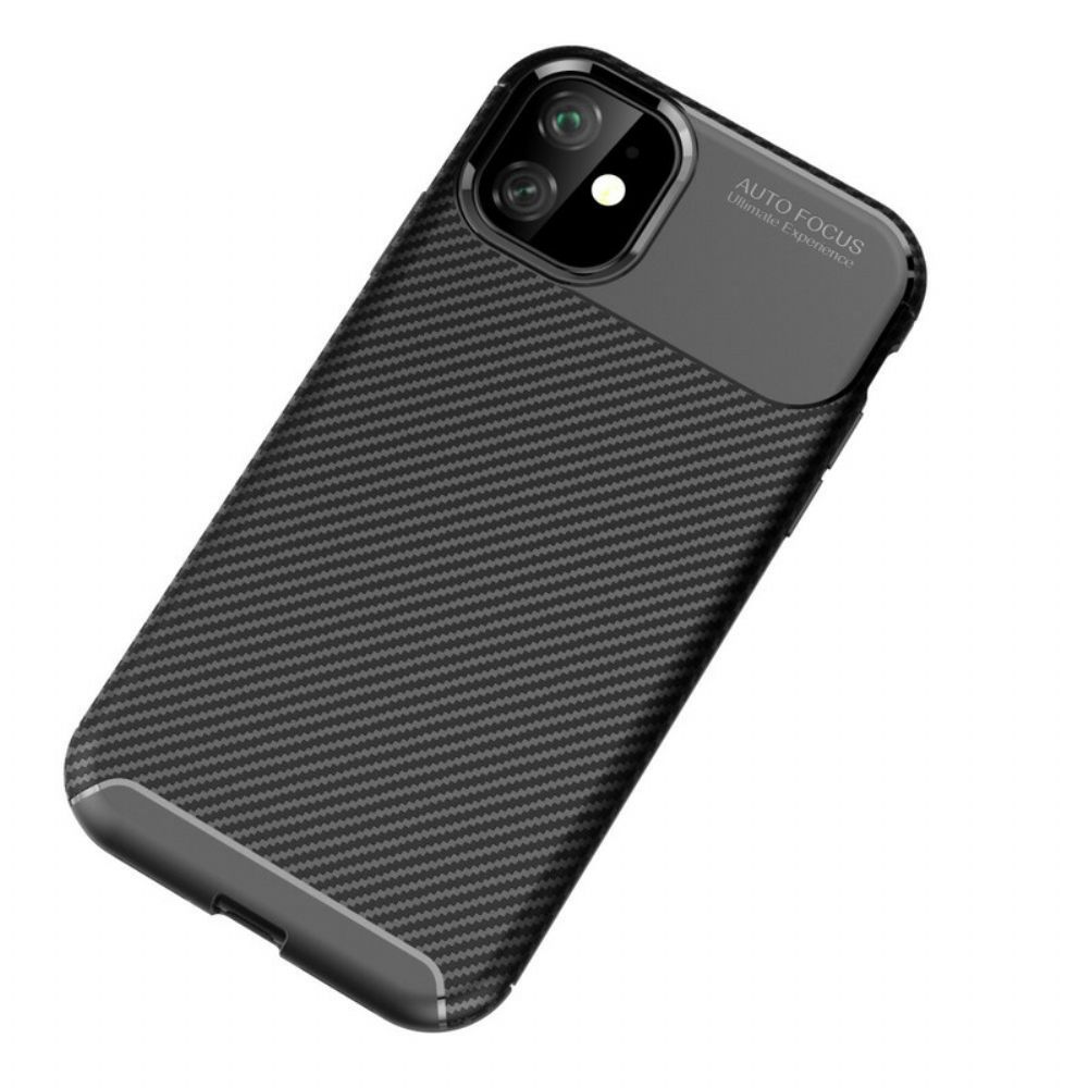Hülle Für iPhone 11 Flexible Kohlefaserstruktur