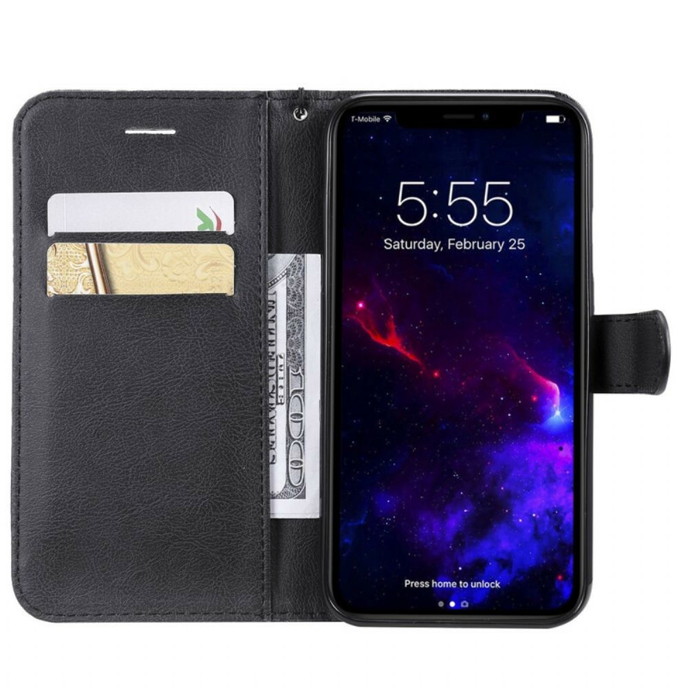 Lederhüllen Für iPhone 11 Mit Kordel Armband In Lederoptik