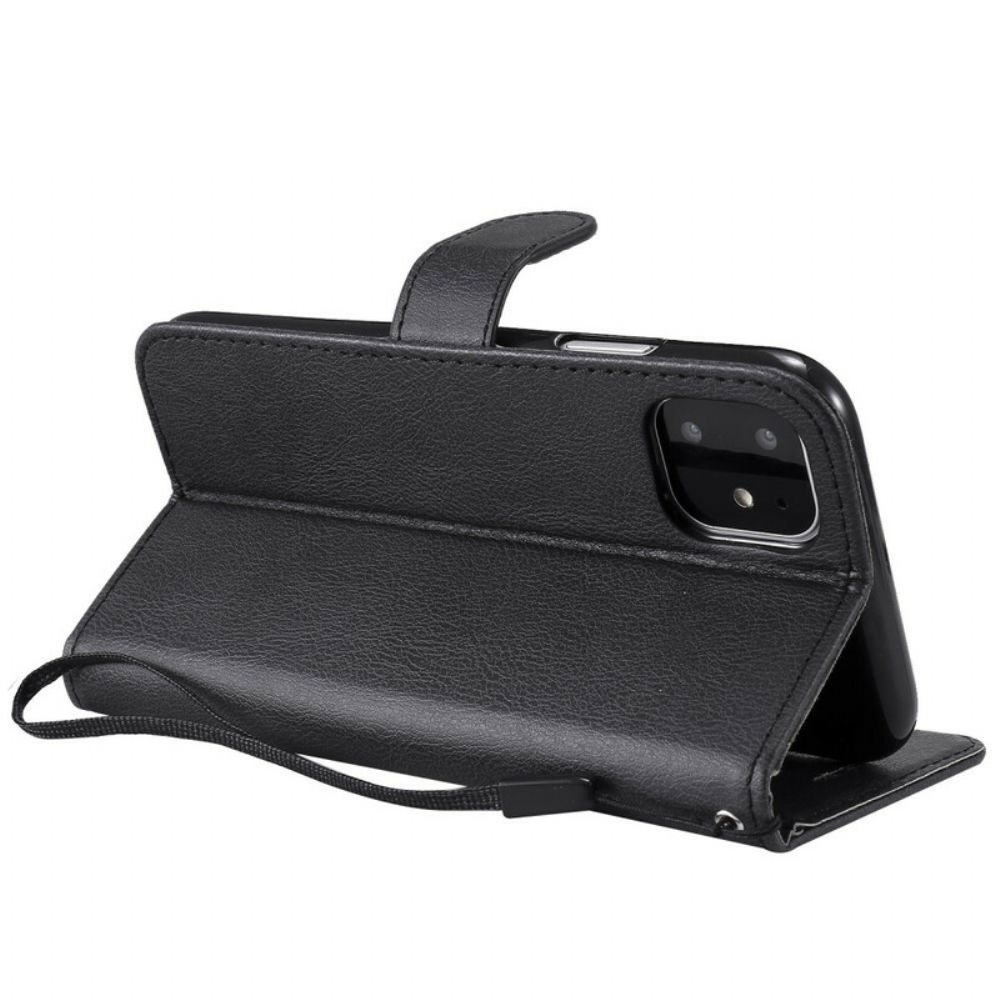 Lederhüllen Für iPhone 11 Mit Kordel Armband In Lederoptik