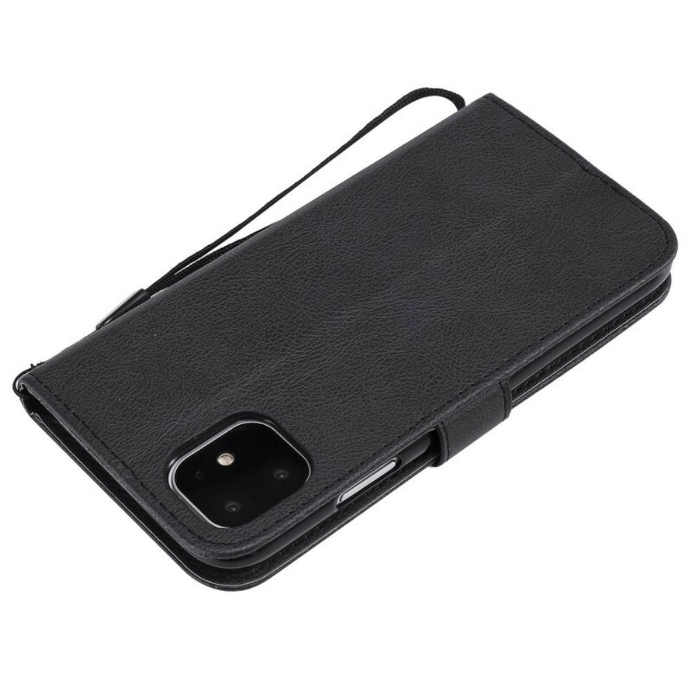 Lederhüllen Für iPhone 11 Mit Kordel Armband In Lederoptik