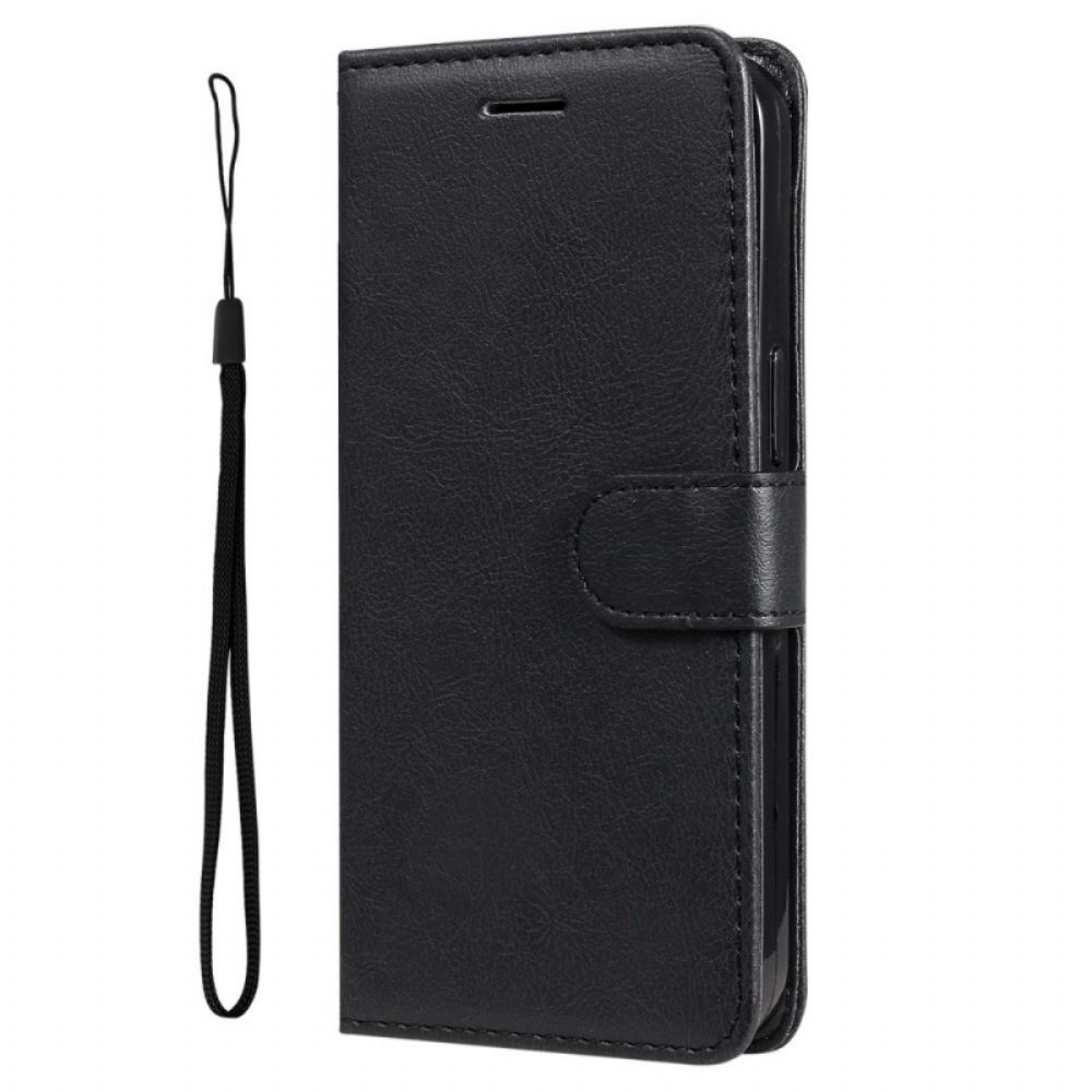 Flip Case Für Vivo V23 5G Mit Kordel Schlichtes Riemchen