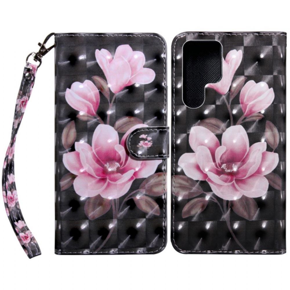 Flip Case Für Samsung Galaxy S22 Ultra 5G Blütenblumen