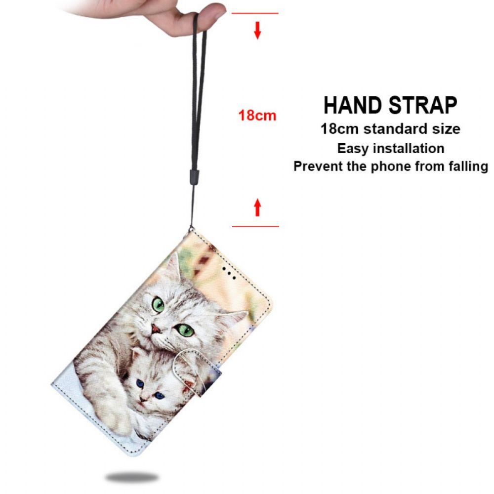Flip Case Für Samsung Galaxy S22 Ultra 5G Katzenfamilie