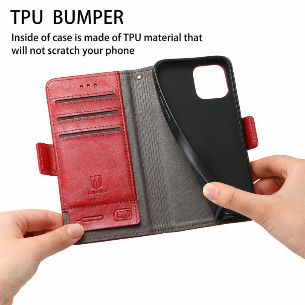 Flip Case Für Samsung Galaxy S22 Ultra 5G Zweifarbiger Doppelverschluss