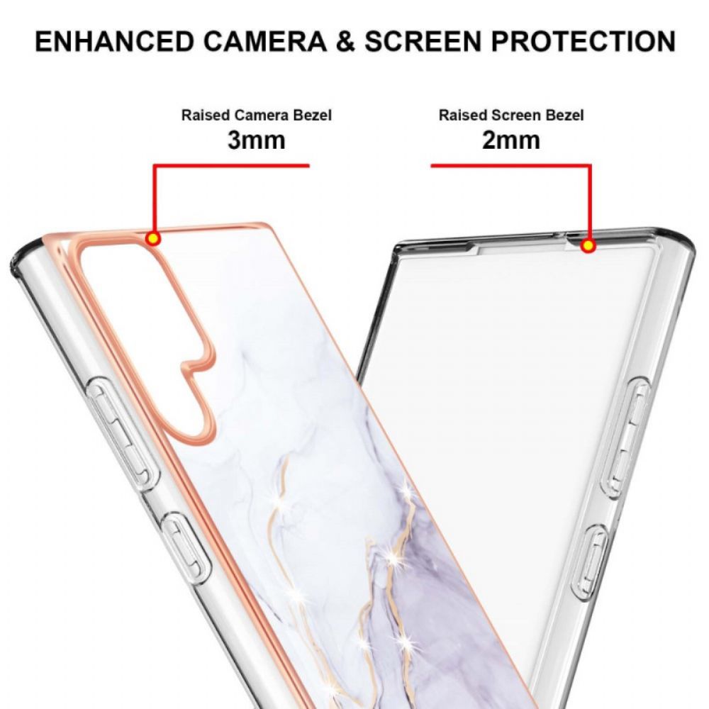 Handyhülle Für Samsung Galaxy S22 Ultra 5G Marmorschlauch