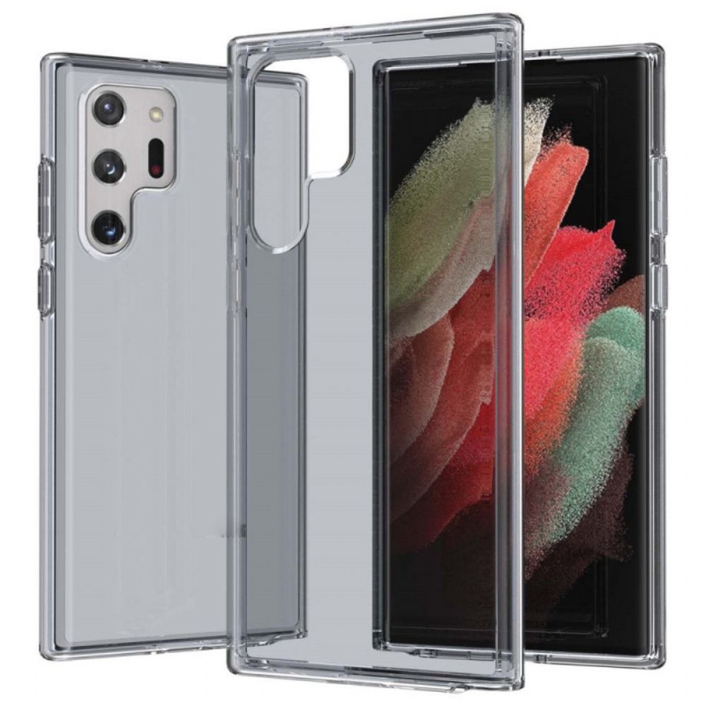 Handyhülle Für Samsung Galaxy S22 Ultra 5G Transparent Hybrid Gefärbt