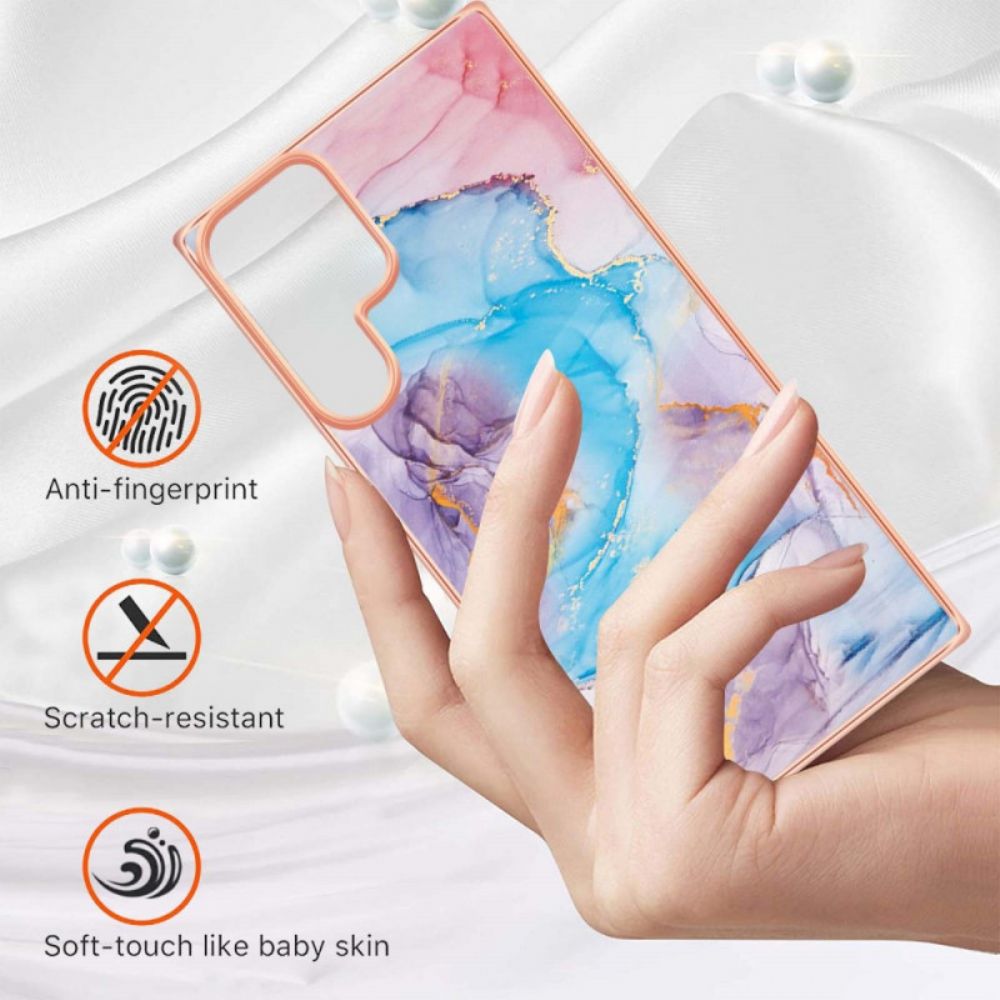 Hülle Für Samsung Galaxy S22 Ultra 5G Edler Marmor