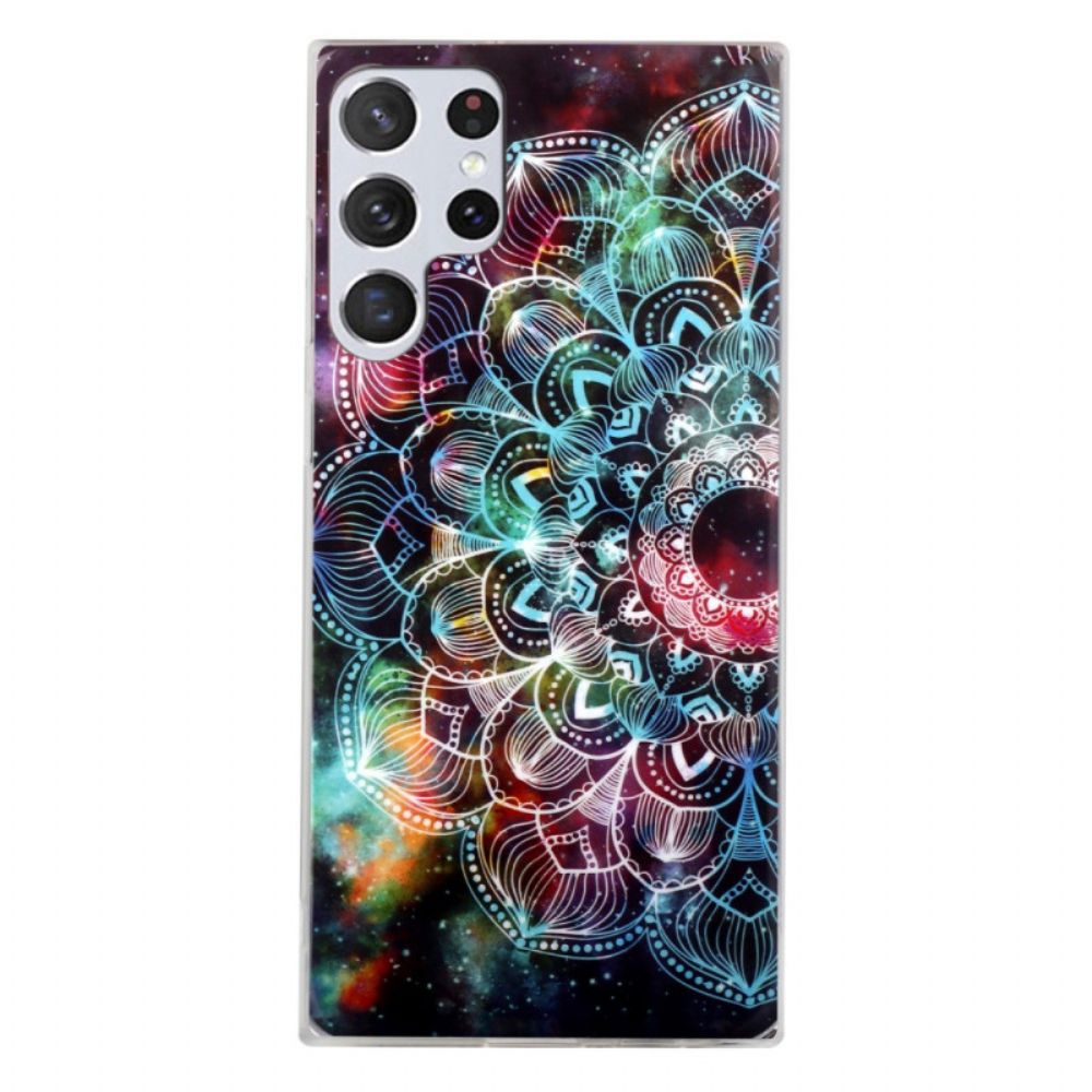 Hülle Für Samsung Galaxy S22 Ultra 5G Fluoreszierende Blumenserie