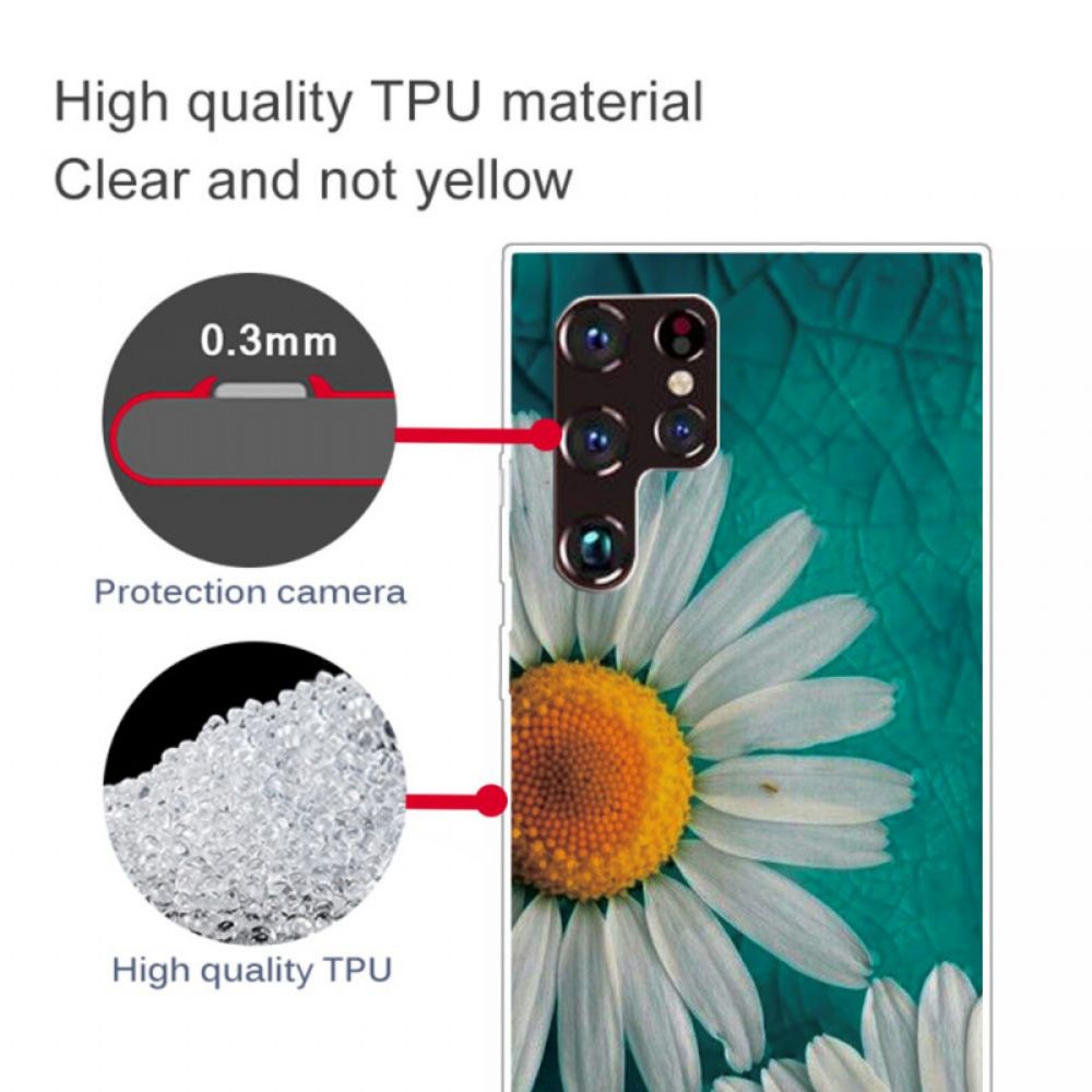 Hülle Für Samsung Galaxy S22 Ultra 5G Gänseblümchen