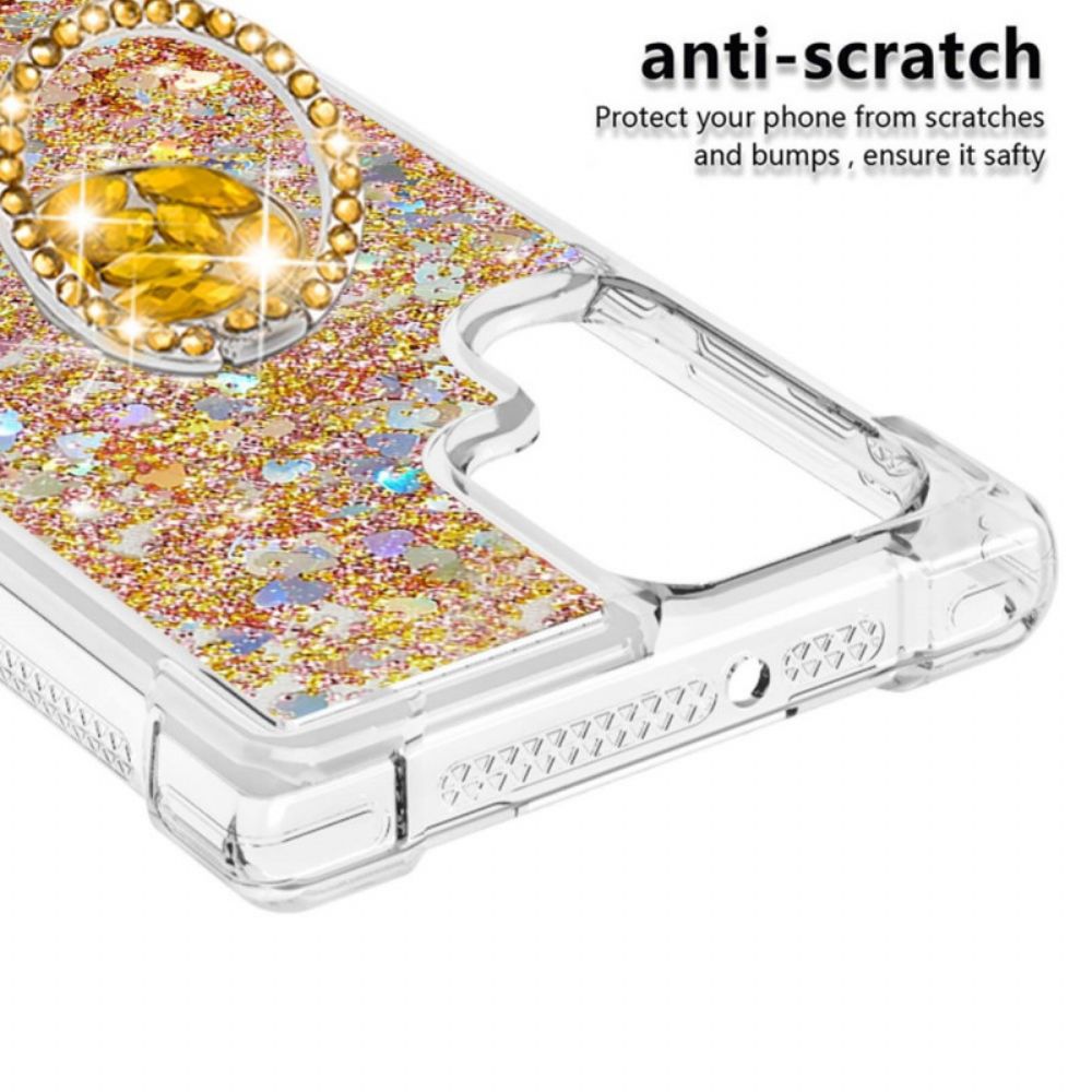Hülle Für Samsung Galaxy S22 Ultra 5G Glitzerring-halterung