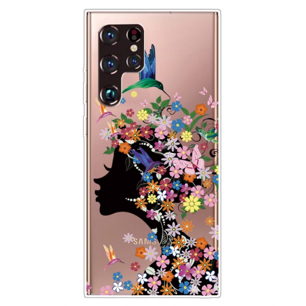 Hülle Für Samsung Galaxy S22 Ultra 5G Hübscher Blütenkopf