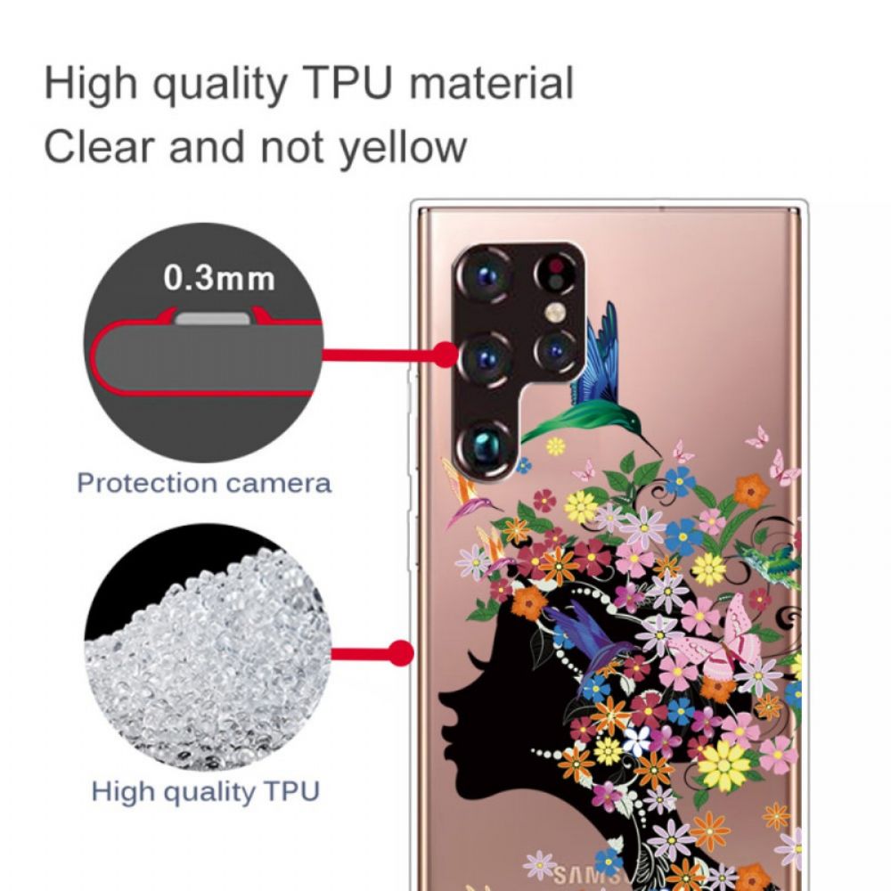 Hülle Für Samsung Galaxy S22 Ultra 5G Hübscher Blütenkopf