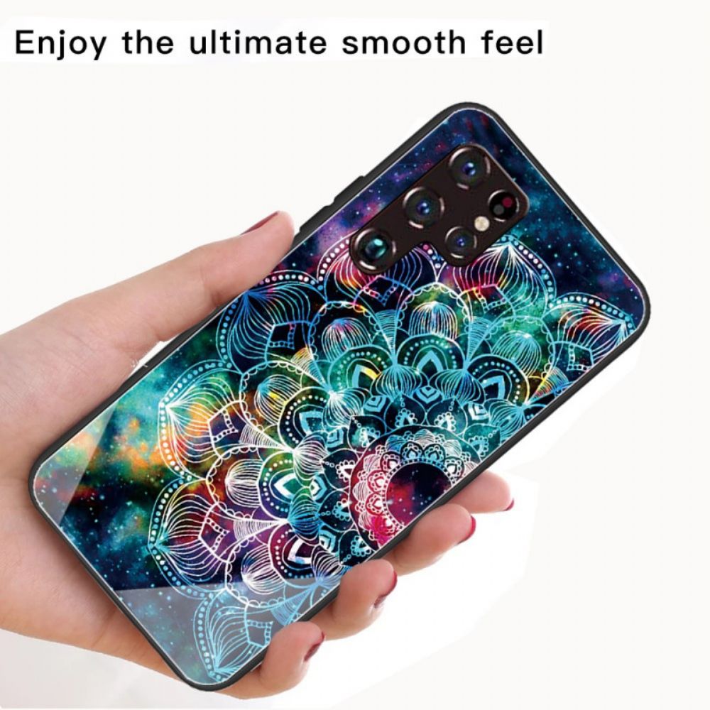 Hülle Für Samsung Galaxy S22 Ultra 5G Mandala Aus Gehärtetem Glas