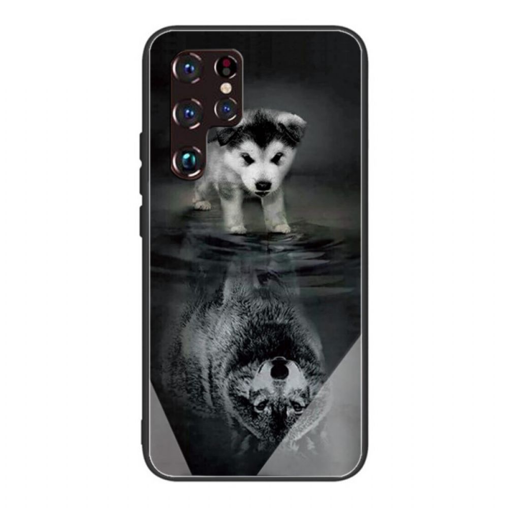 Hülle Für Samsung Galaxy S22 Ultra 5G Puppy Dream Gehärtetes Glas