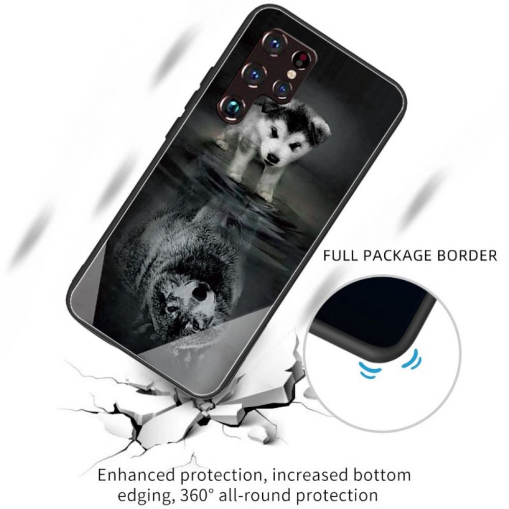 Hülle Für Samsung Galaxy S22 Ultra 5G Puppy Dream Gehärtetes Glas