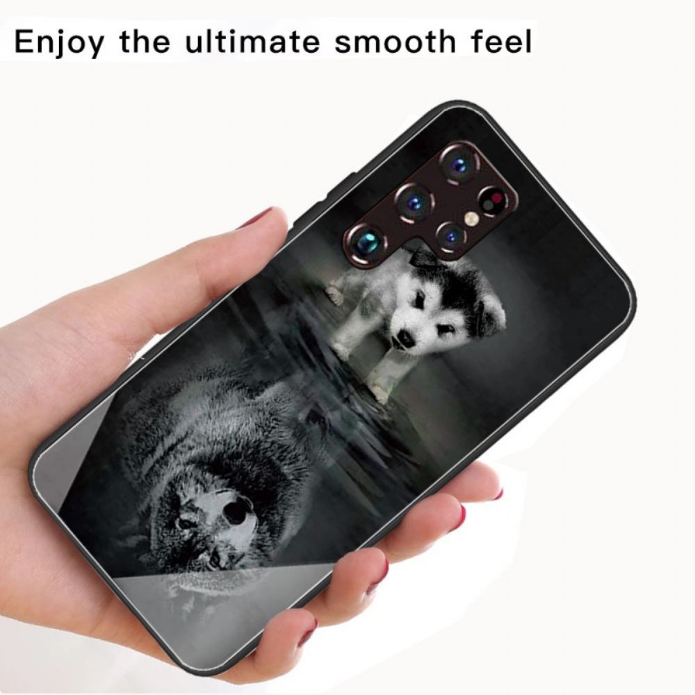 Hülle Für Samsung Galaxy S22 Ultra 5G Puppy Dream Gehärtetes Glas