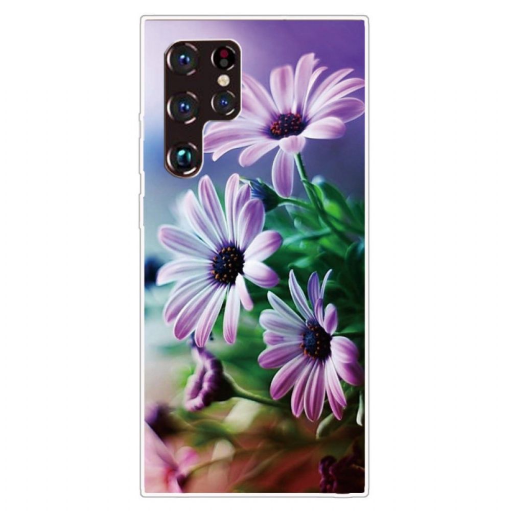 Hülle Für Samsung Galaxy S22 Ultra 5G Realistische Blumen