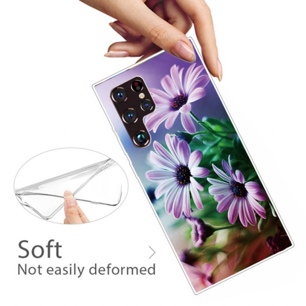 Hülle Für Samsung Galaxy S22 Ultra 5G Realistische Blumen