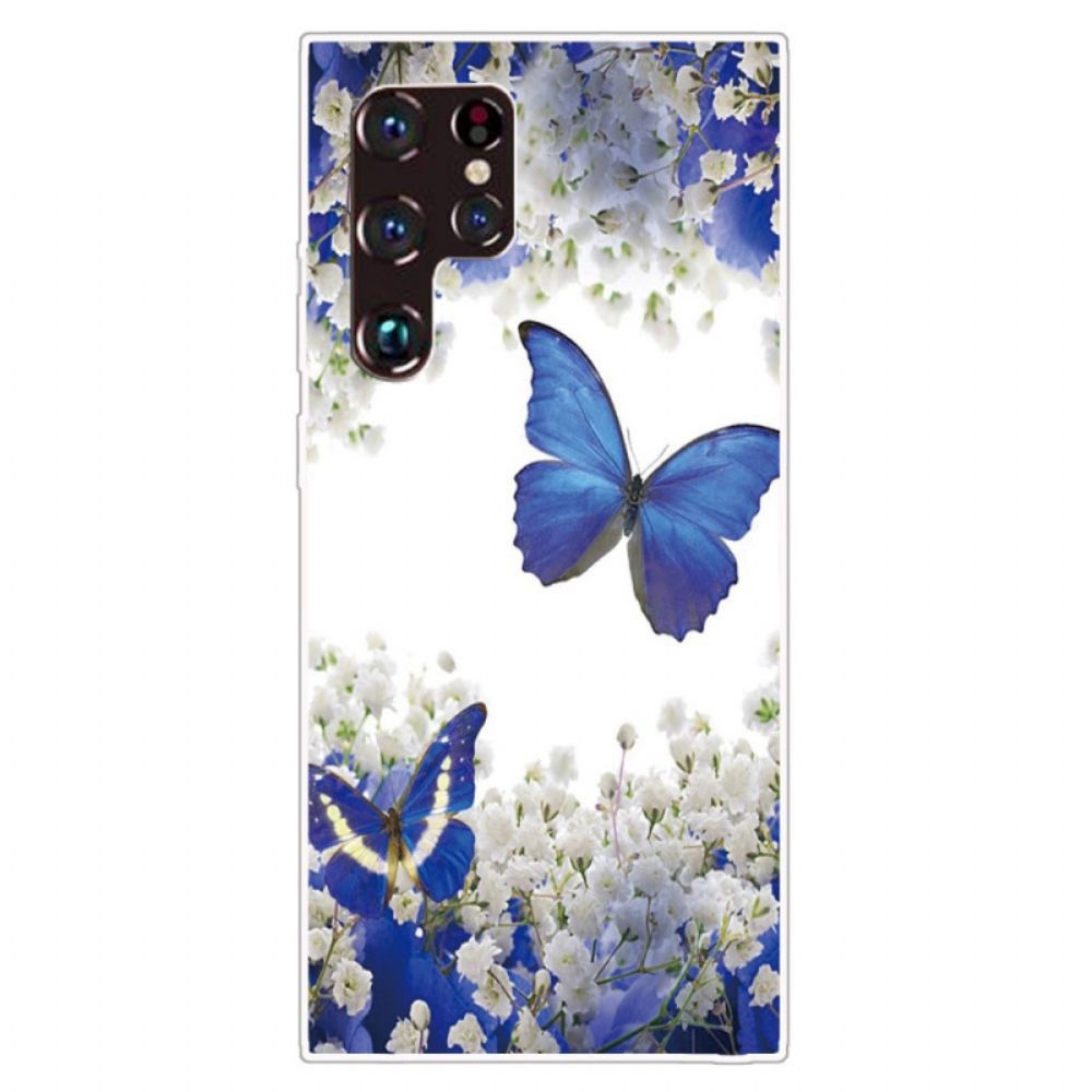 Hülle Für Samsung Galaxy S22 Ultra 5G Schmetterlingsdesign