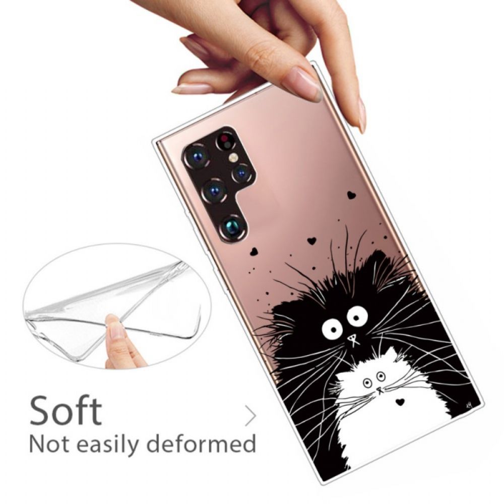 Hülle Für Samsung Galaxy S22 Ultra 5G Sieh Dir Die Katzen An