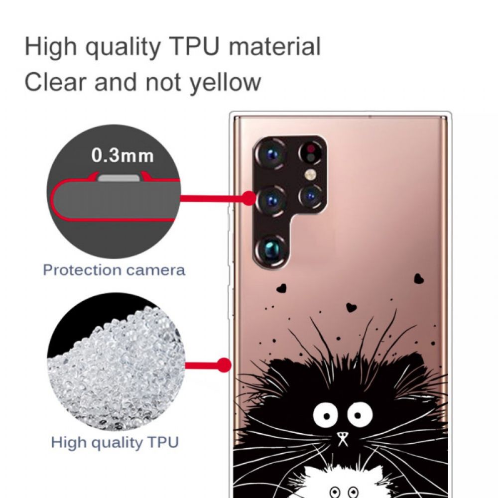 Hülle Für Samsung Galaxy S22 Ultra 5G Sieh Dir Die Katzen An