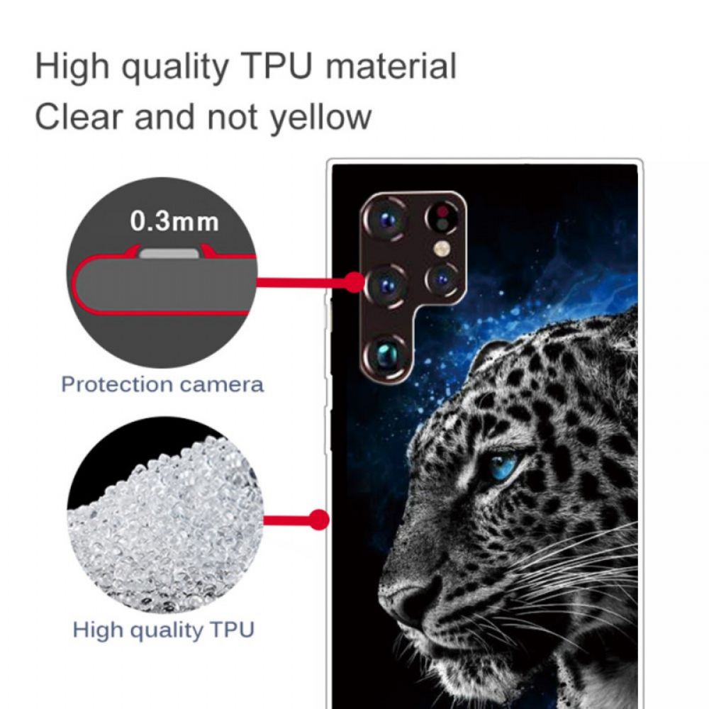 Hülle Für Samsung Galaxy S22 Ultra 5G Tigergesicht