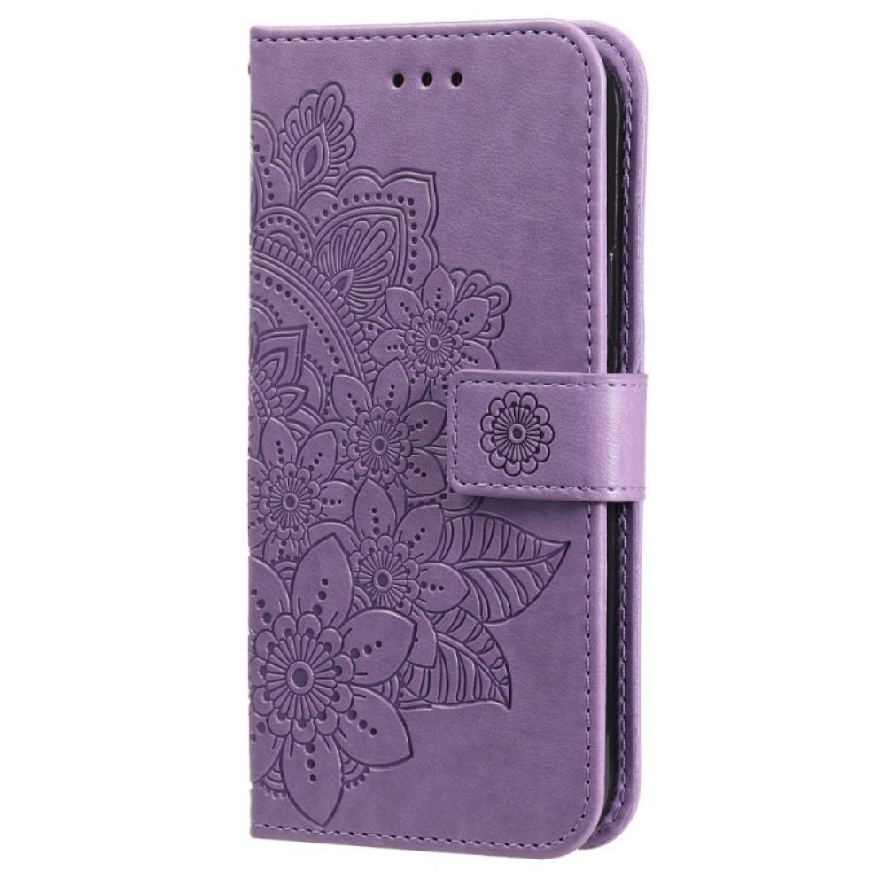 Lederhüllen Für Samsung Galaxy S22 Ultra 5G Blumen-mandala