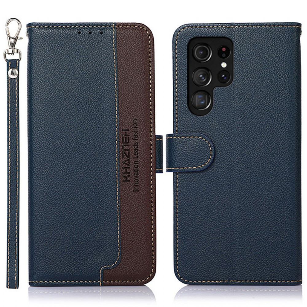 Lederhüllen Für Samsung Galaxy S22 Ultra 5G Liche Style Rfid Khazneh