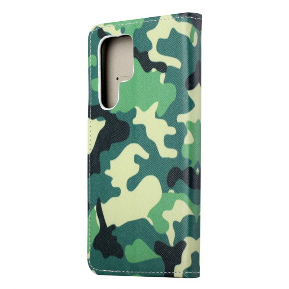 Lederhüllen Für Samsung Galaxy S22 Ultra 5G Militärtarnung