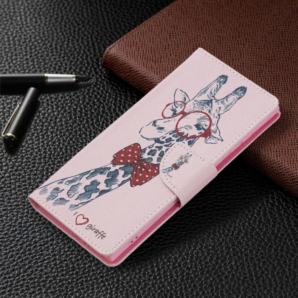 Lederhüllen Für Samsung Galaxy S22 Ultra 5G Nerdige Giraffe