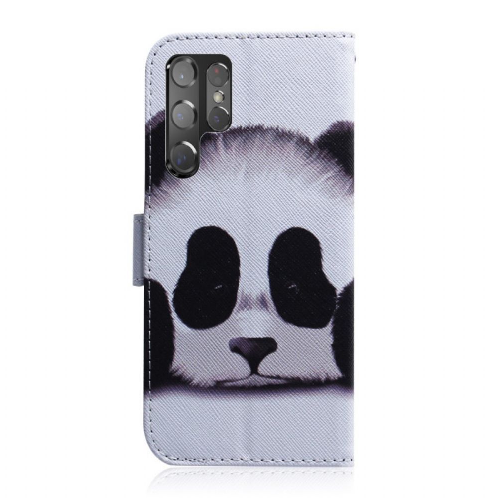Lederhüllen Für Samsung Galaxy S22 Ultra 5G Pandagesicht