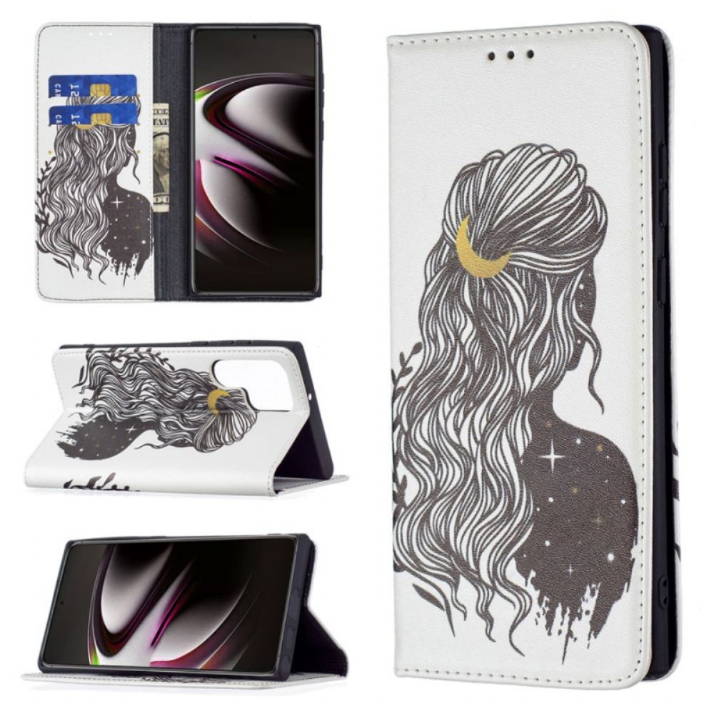 Schutzhülle Für Samsung Galaxy S22 Ultra 5G Flip Case Hübsches Haar