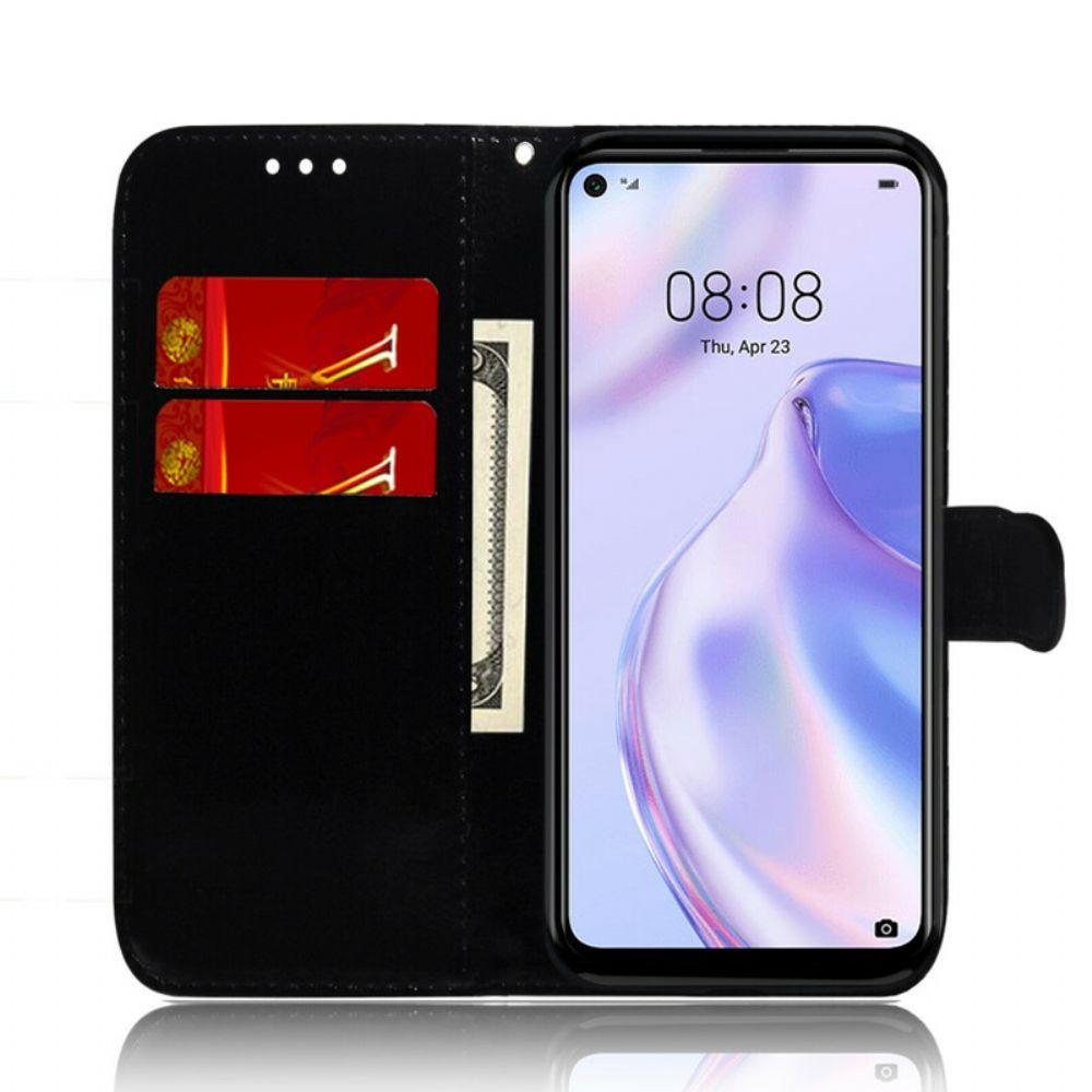 Lederhüllen Für Huawei P40 Lite 5G Reine Farbe