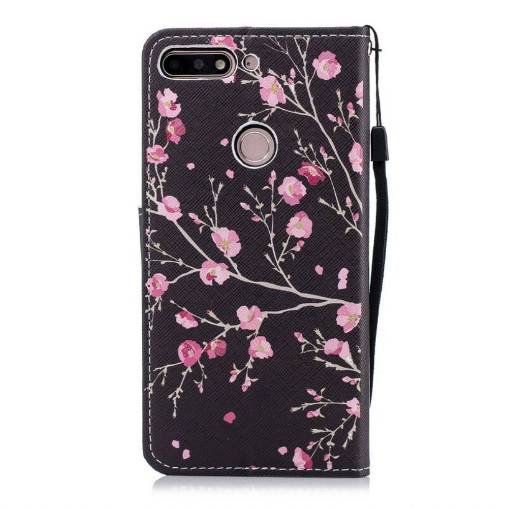 Flip Case Für Huawei Y7 2018 / Honor 7C Blühender Baum