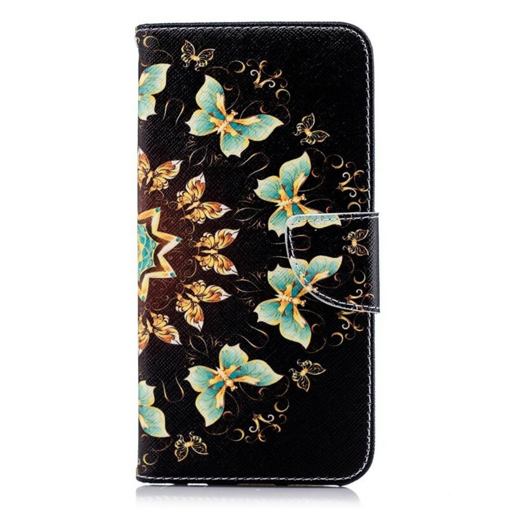 Flip Case Für Huawei Y7 2018 / Honor 7C Schmetterlings-mandala