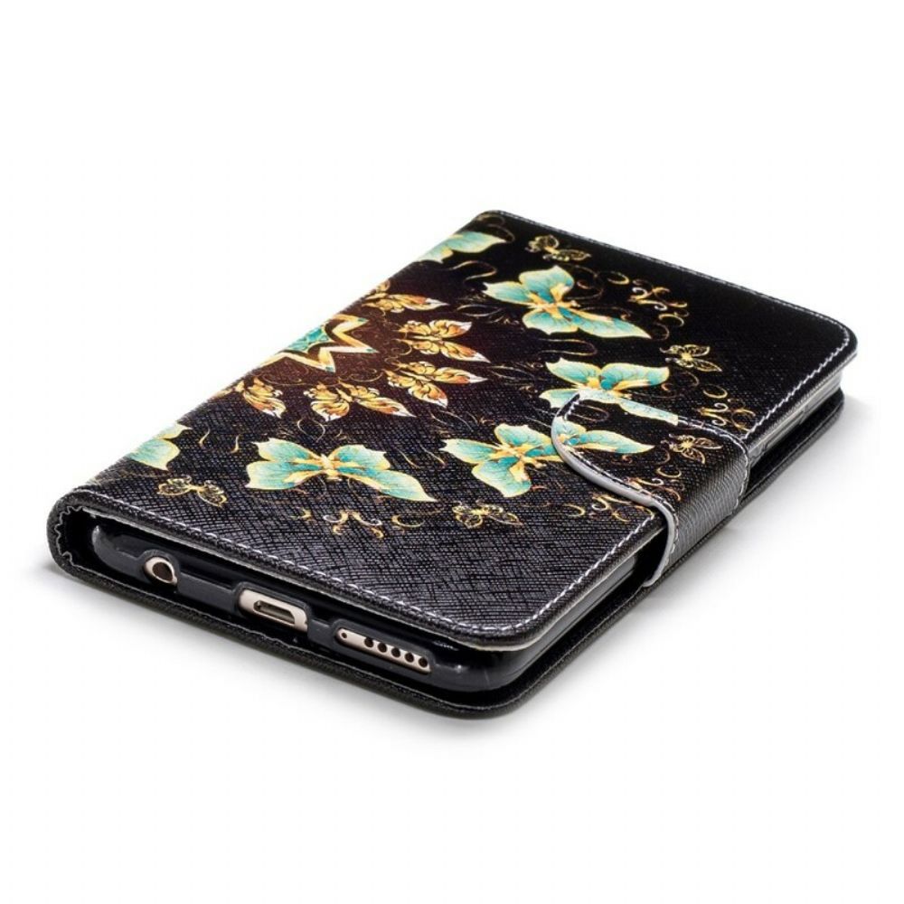 Flip Case Für Huawei Y7 2018 / Honor 7C Schmetterlings-mandala