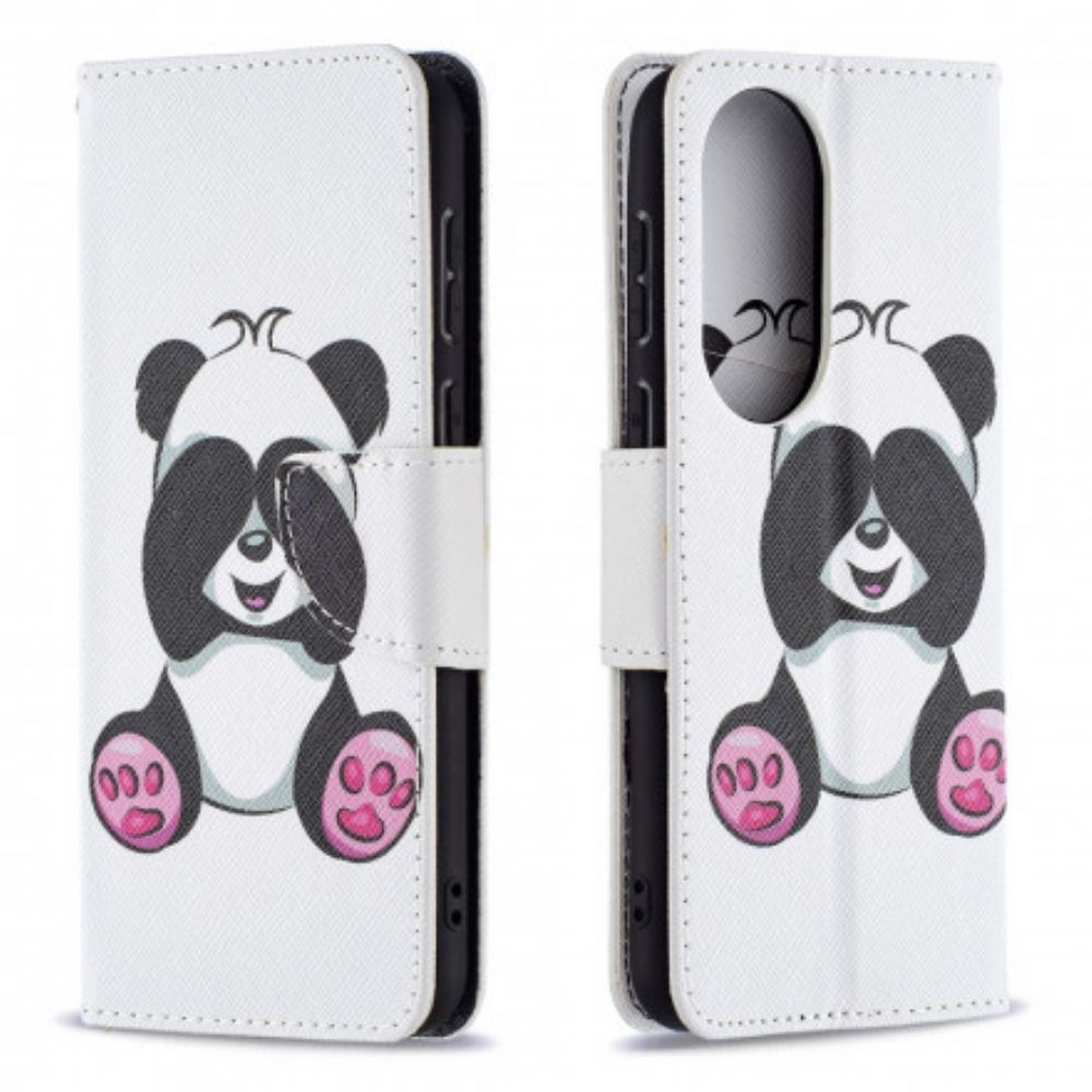 Flip Case Für Huawei P50 Panda Auf Bambus