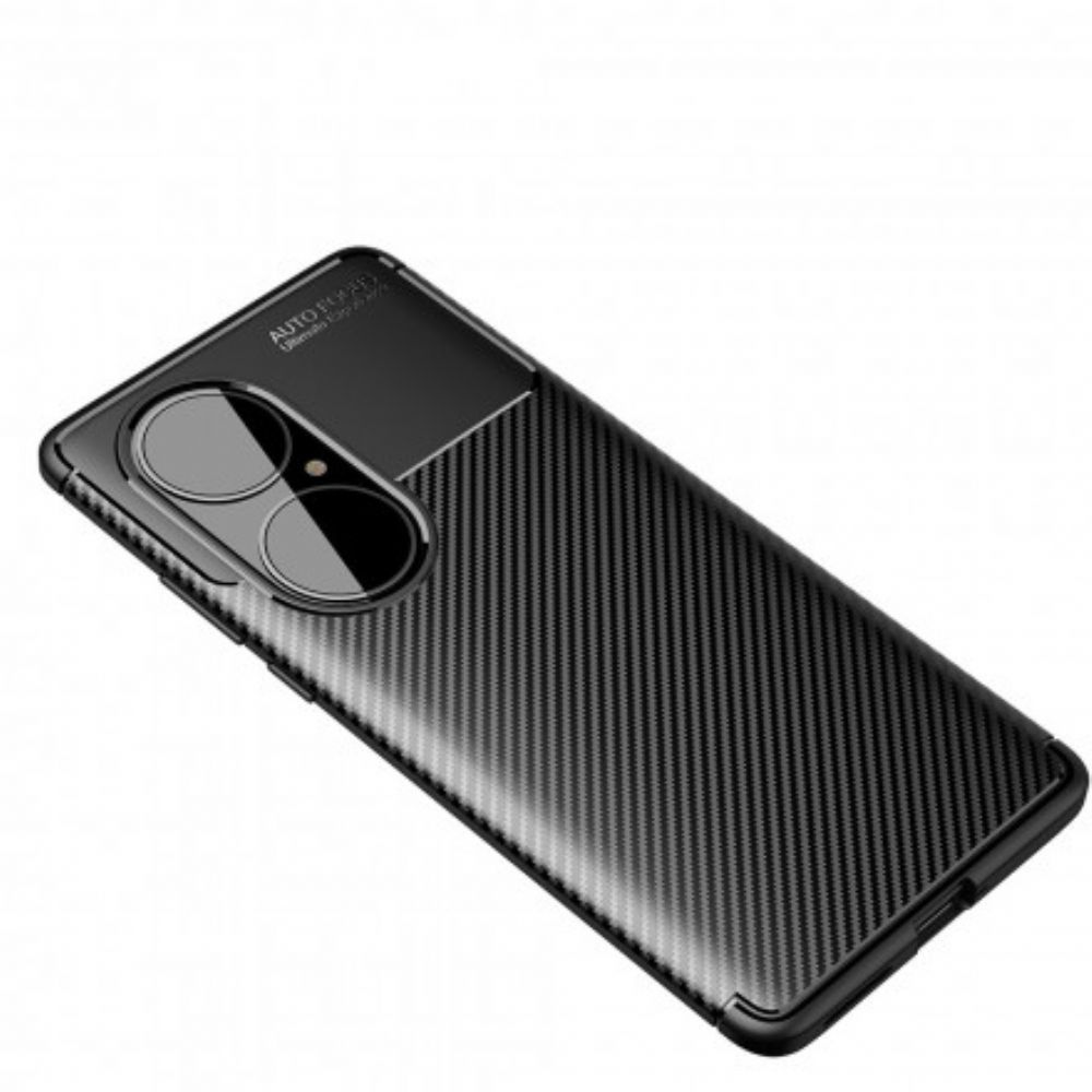 Hülle Für Huawei P50 Flexible Kohlefaserstruktur