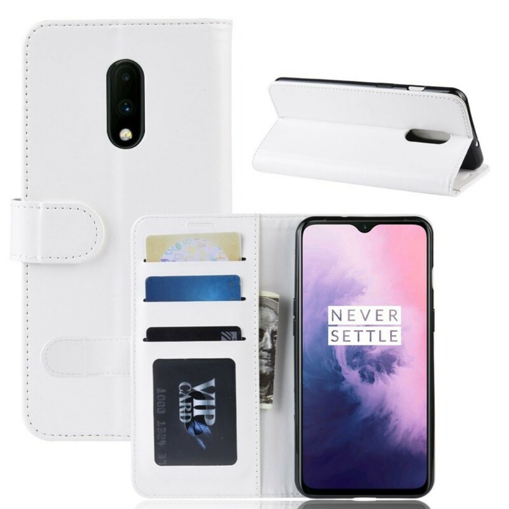 Flip Case Für OnePlus 7 Hochwertiges Kunstleder
