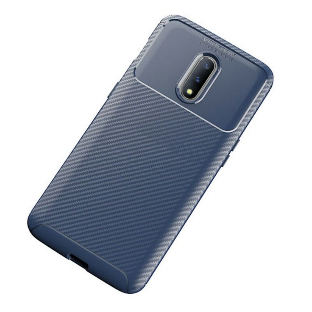 Hülle Für OnePlus 7 Flexible Kohlefaserstruktur
