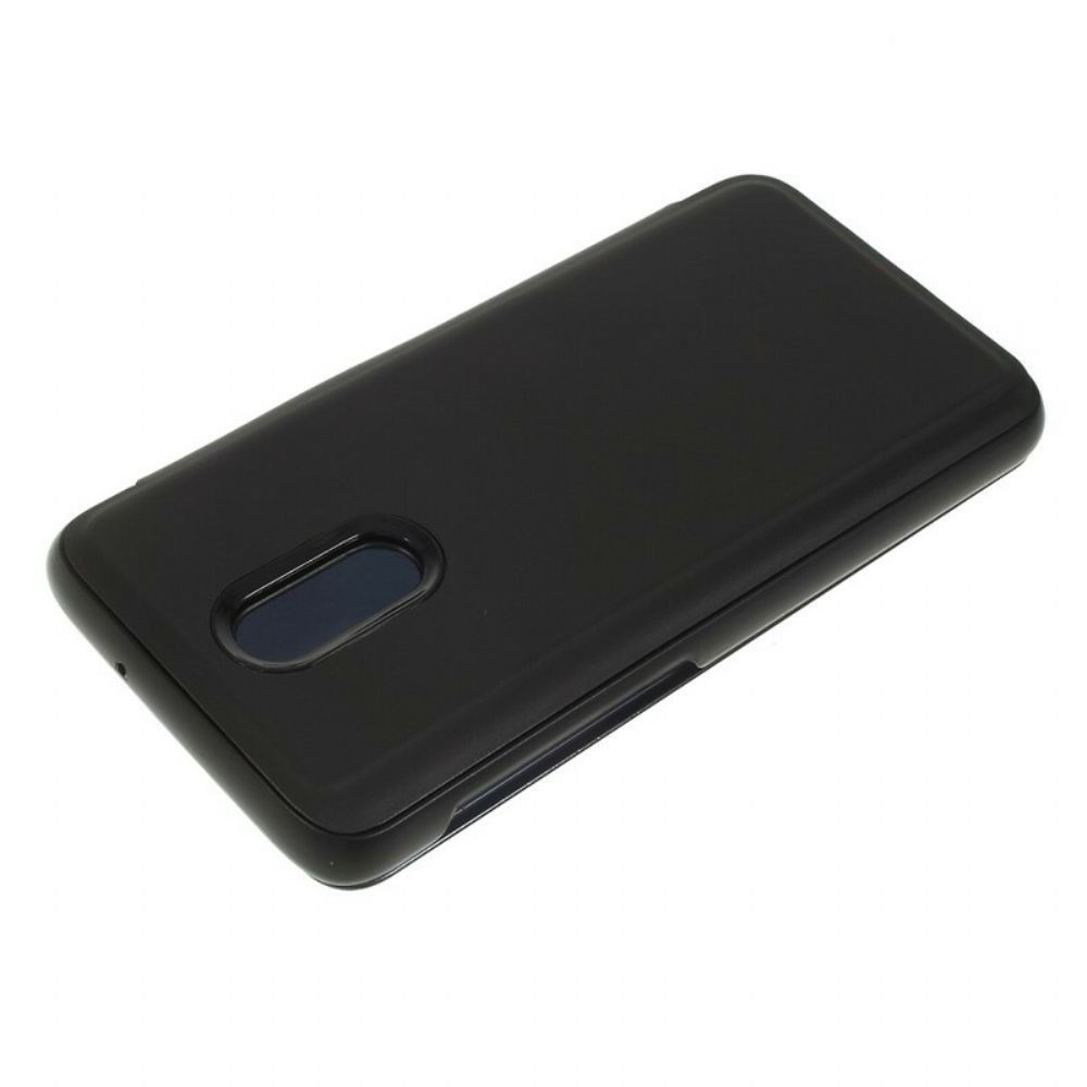 Schutzhülle Für OnePlus 7 Spiegel- Und Ledereffekt