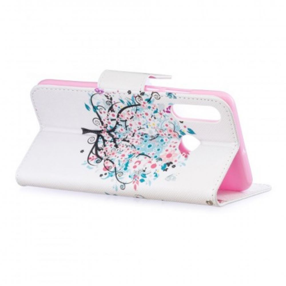 Flip Case Für Huawei P30 Lite Blumiger Baum