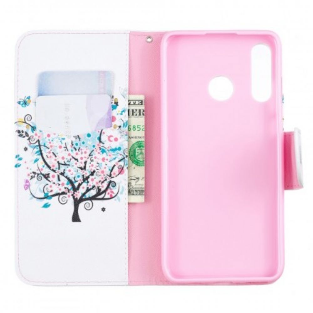 Flip Case Für Huawei P30 Lite Blumiger Baum