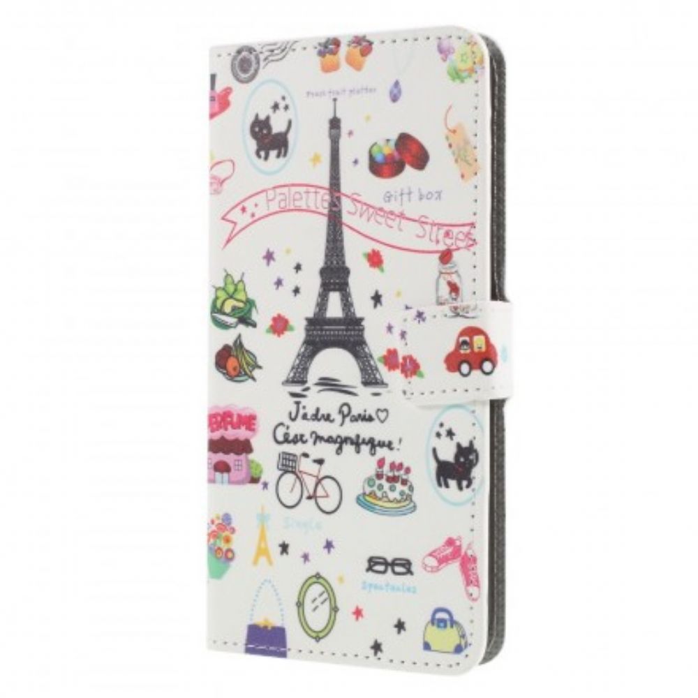 Flip Case Für Huawei P30 Lite Ich Liebe Paris