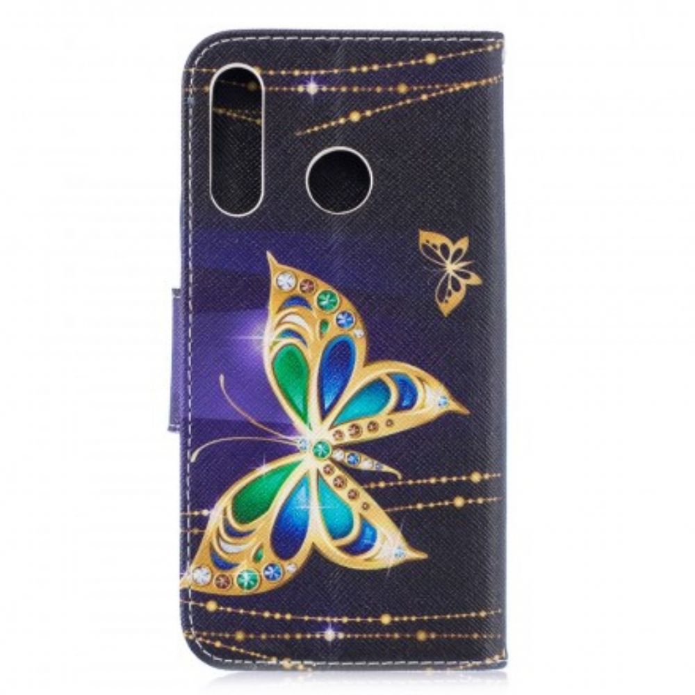 Flip Case Für Huawei P30 Lite Magischer Schmetterling