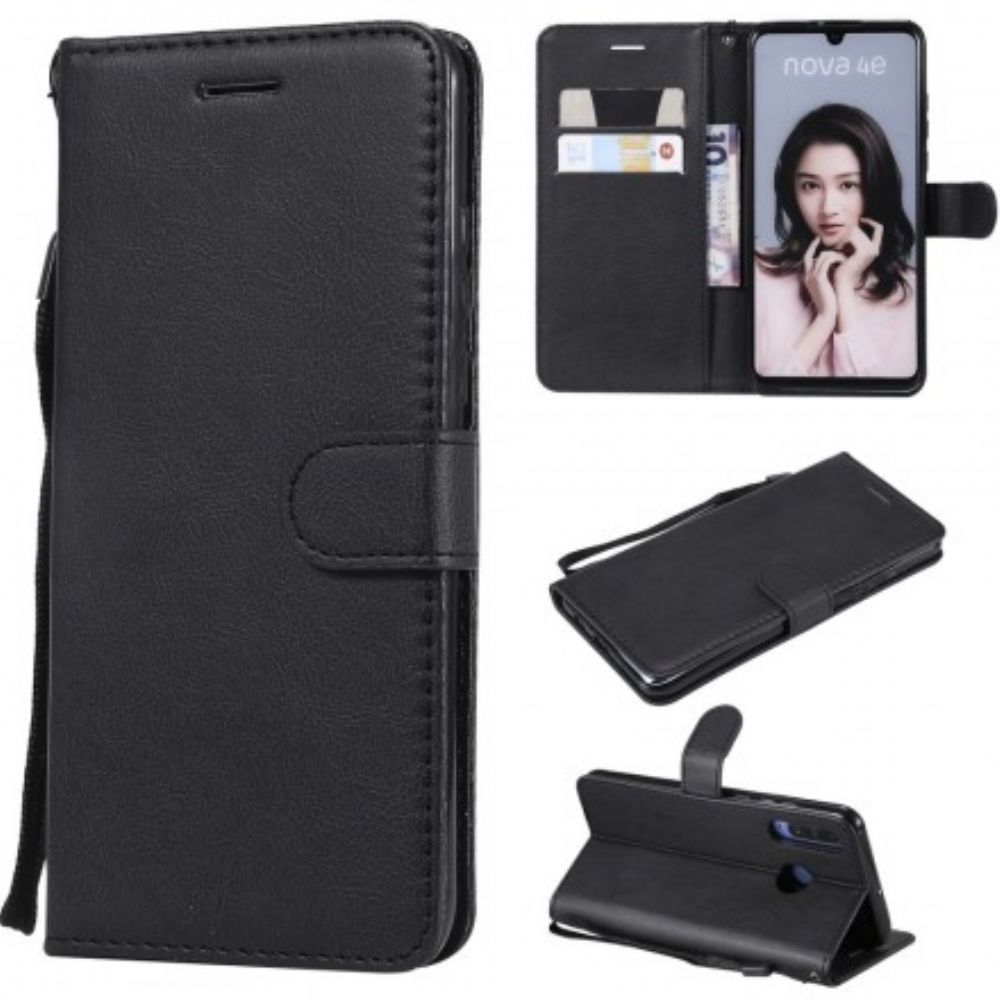 Flip Case Für Huawei P30 Lite Mit Kordel Armband Lederoptik