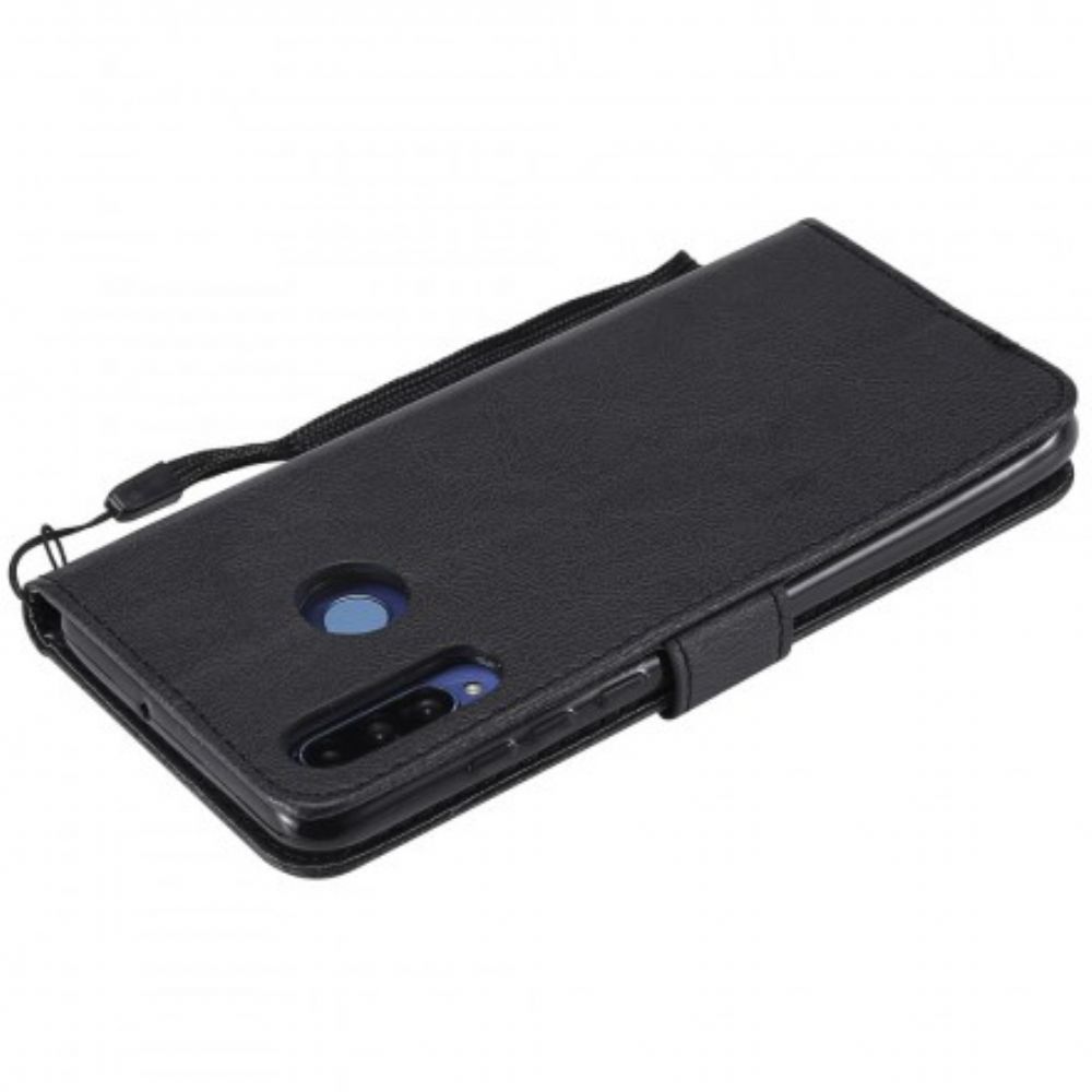 Flip Case Für Huawei P30 Lite Mit Kordel Armband Lederoptik