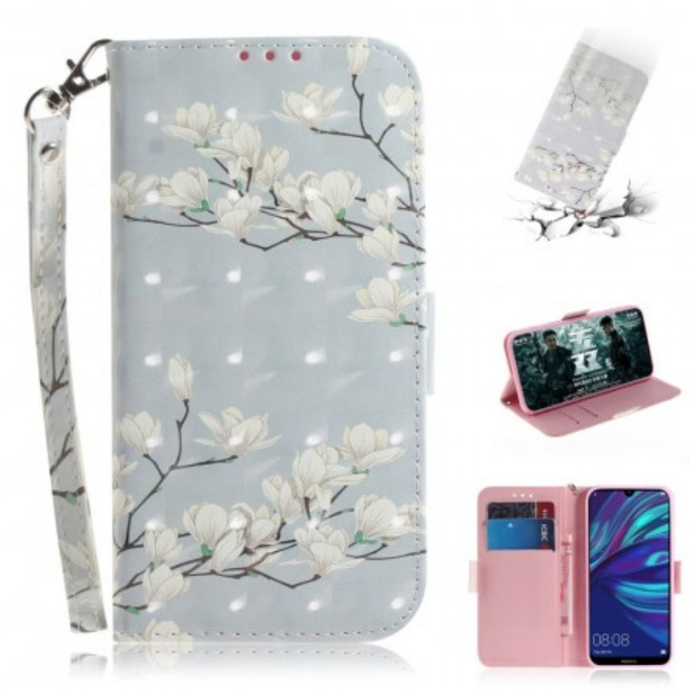 Flip Case Für Huawei P30 Lite Mit Kordel Tangablumenbaum